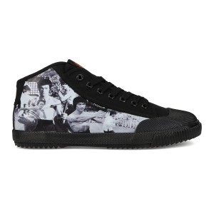 Black Men's Feiyue Bruce Lee 1920 Fe Mid Shoes | QmFSy8Vj