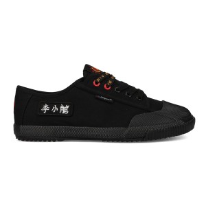 Black / Red Men's Feiyue Bruce Lee 1920 Fe Lo Shoes | WcrOTJ2E