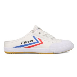 White Men's Feiyue Fe Lo Mule Shoes | i561HJzr