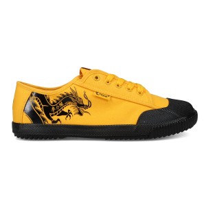 Yellow / Black Men's Feiyue Bruce Lee Dragon Fe Lo 1920 Shoes | VyYM0up5