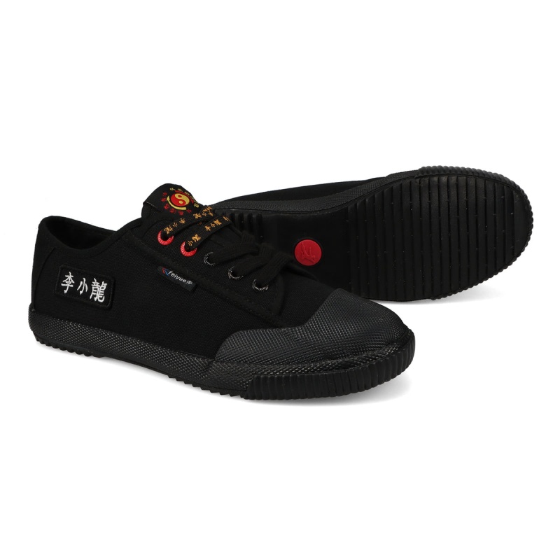 Black / Red Men's Feiyue Bruce Lee 1920 Fe Lo Shoes | WcrOTJ2E