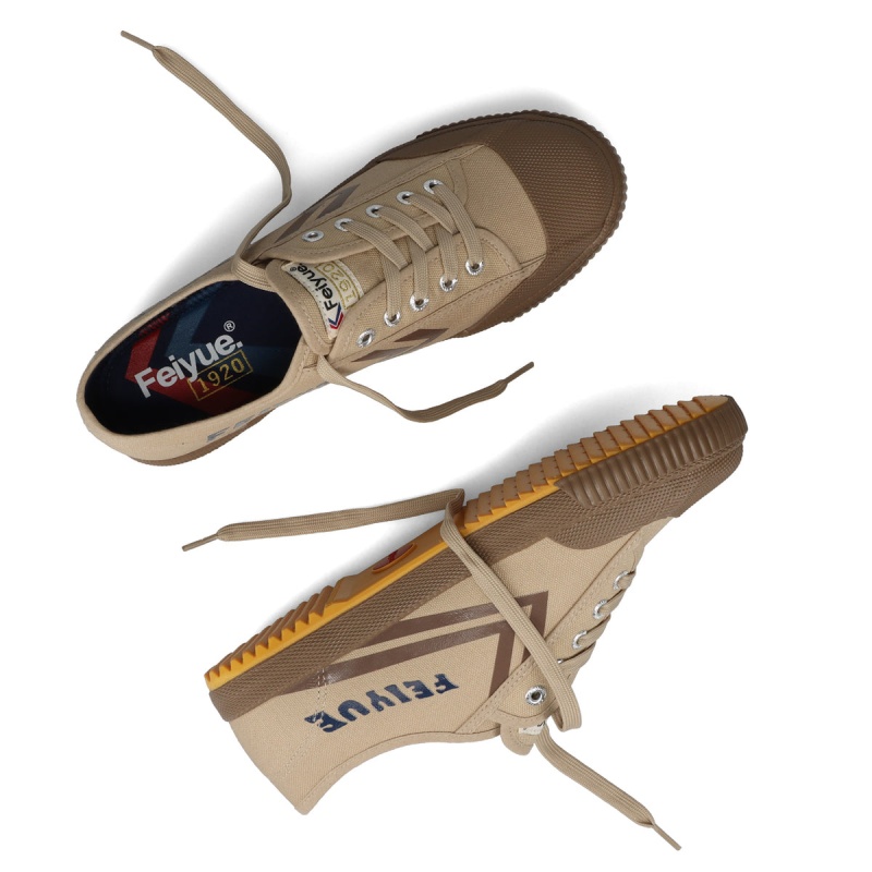 Brown / Navy Women's Feiyue FE LO 1920 Shoes | L2ngrLwp