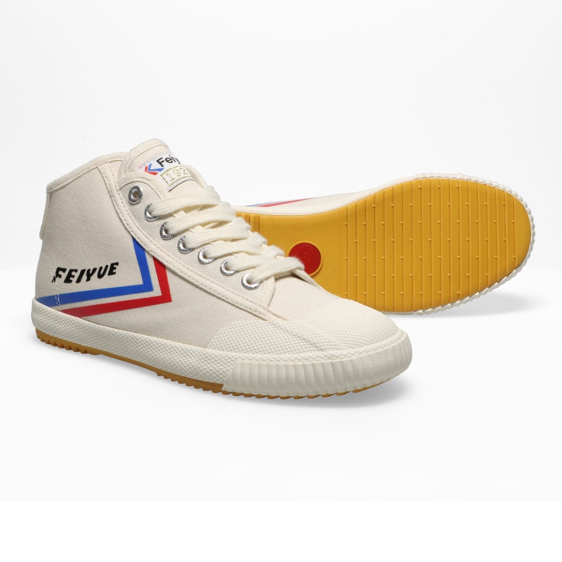 White Men's Feiyue FE MID 1920 Shoes | bHlNY6jX