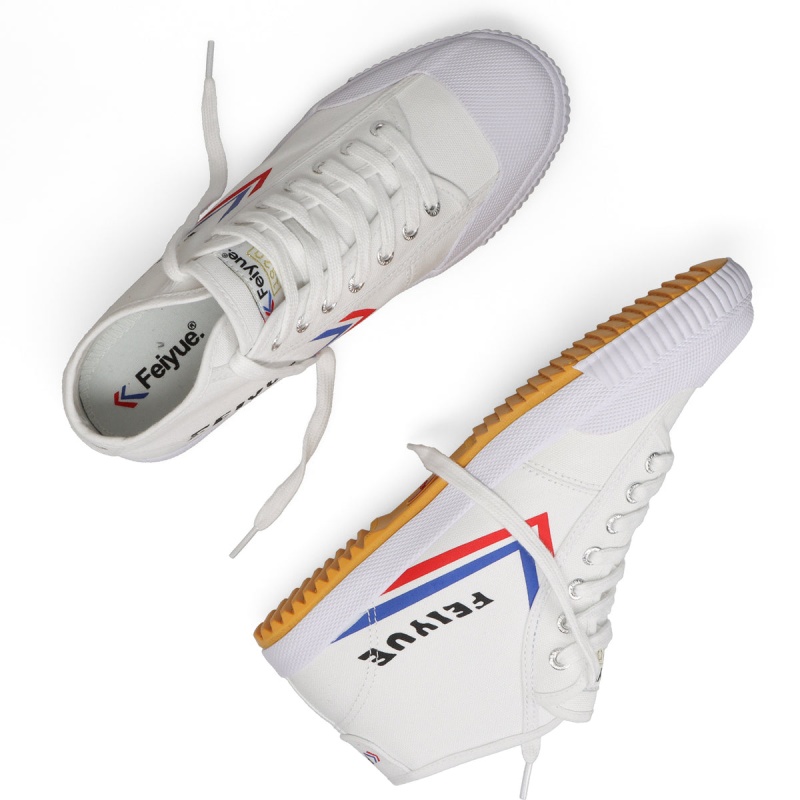 White Men's Feiyue FE MID 1920 Shoes | lb6PY1M3