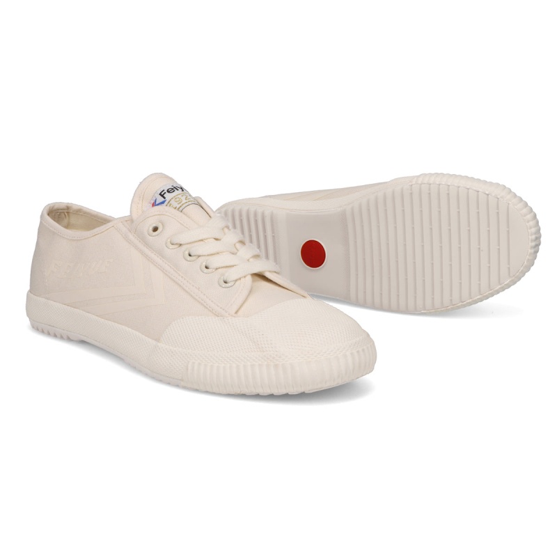 White Men's Feiyue Fe Lo Mule Shoes | 504MH7Gy