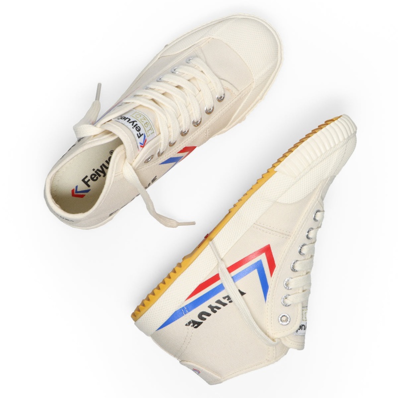 White Women's Feiyue FE MID 1920 Shoes | Gk5jU8Ar