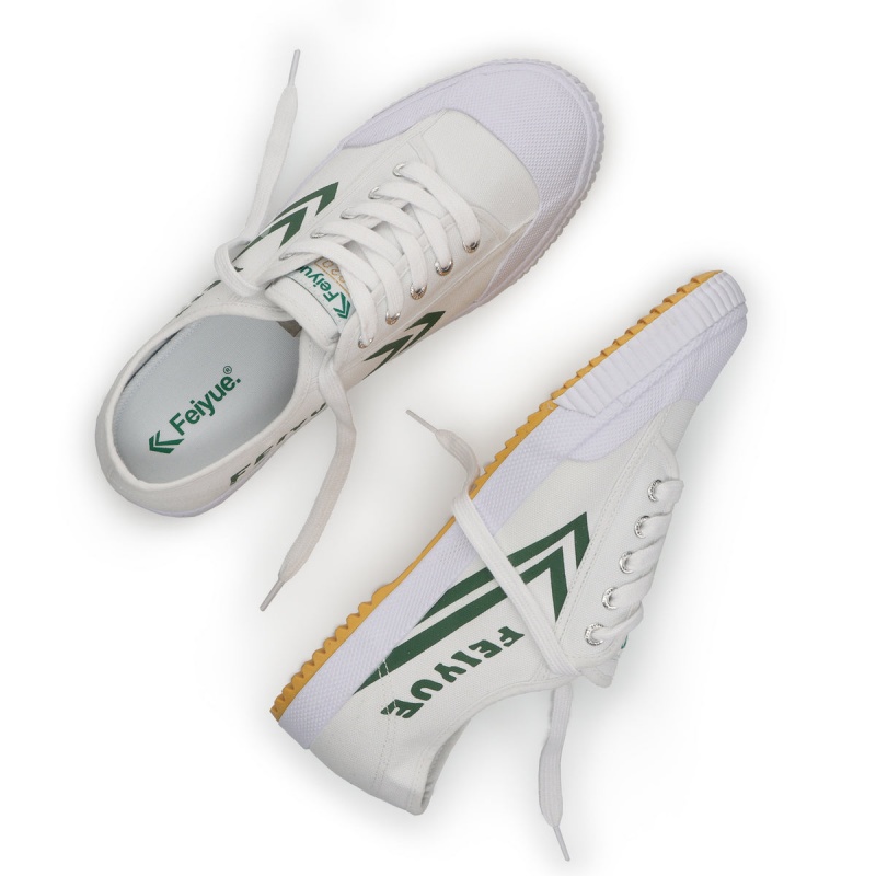 White / Green Men's Feiyue FE LO 1920 Shoes | llxuVkrG