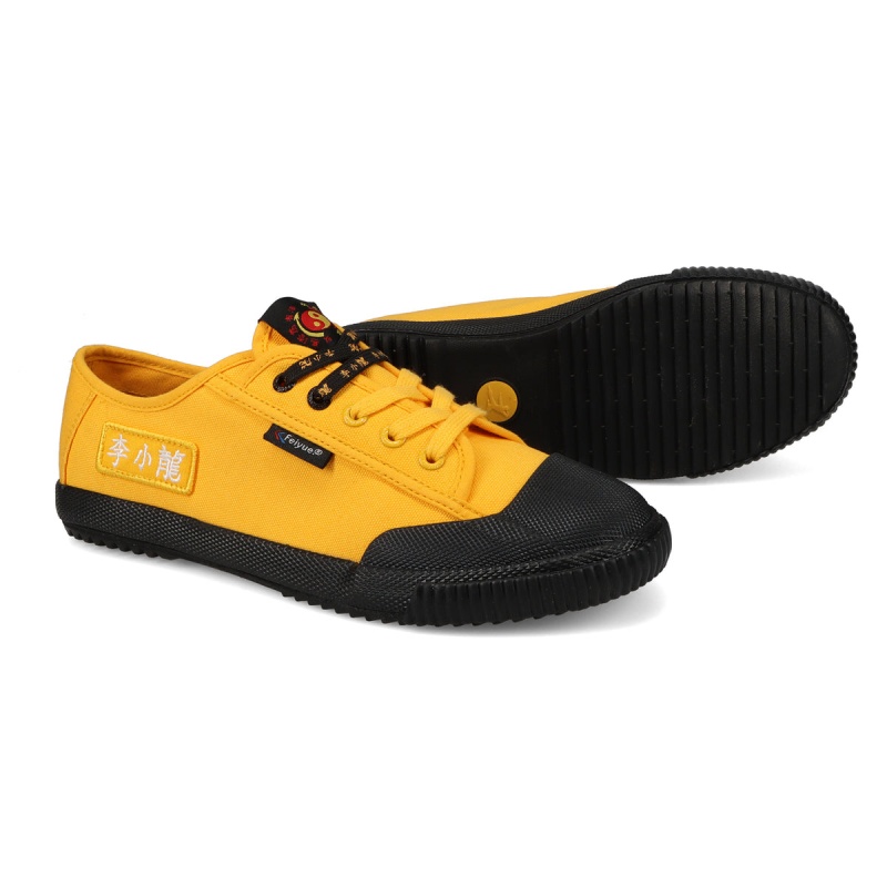 Yellow / Black Men's Feiyue Bruce Lee 1920 Fe Lo Shoes | Ja8zDKZR