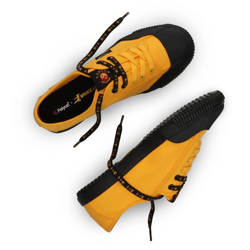 Yellow / Black Men's Feiyue Bruce Lee 1920 Fe Lo Shoes | Ja8zDKZR