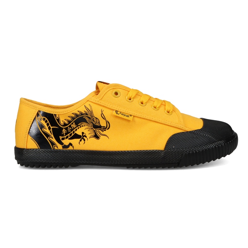 Yellow / Black Men\'s Feiyue Bruce Lee Dragon Fe Lo 1920 Shoes | VyYM0up5